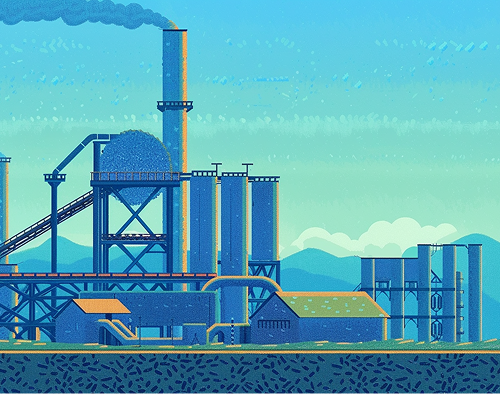 Bharat Carbon Marketplace — industrial decarbonization illustration